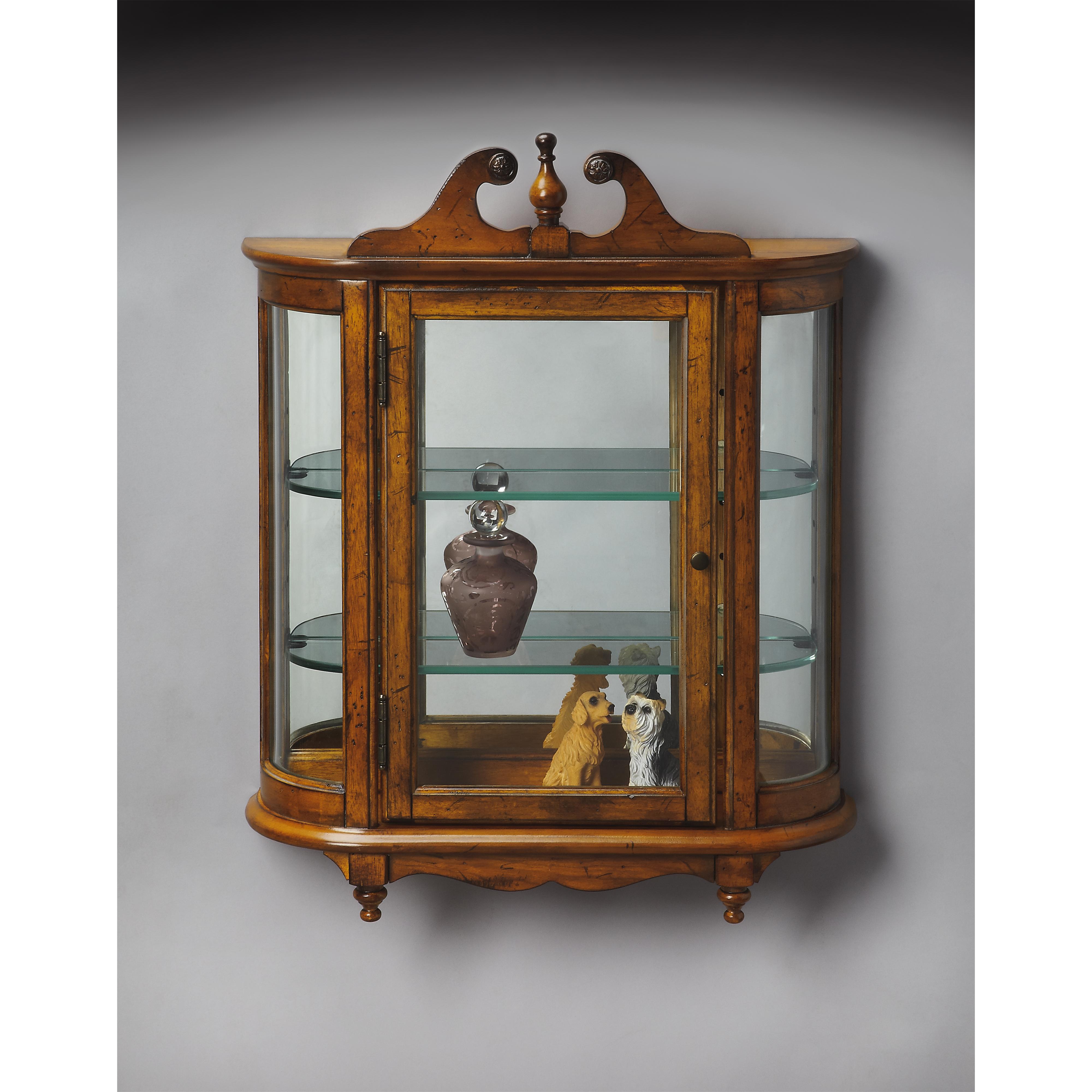 Corner wall curio cabinet sale